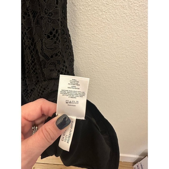 Express Dress, eyelet pattern. Women’s size Medium, black - Picture 7 of 7